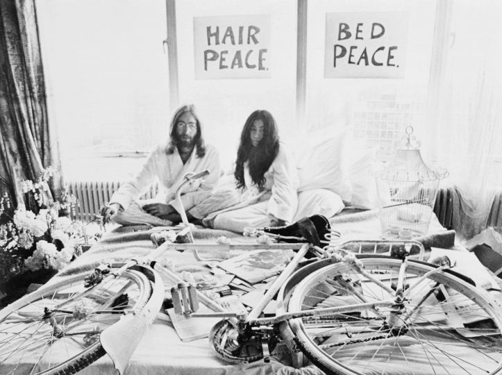 John Lennon e Yoko Ono all'Amsterdam Hilton Hotel (1969)