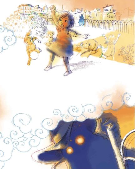 Emma e il Baku blu, illustrazione di Chiara Sacchi