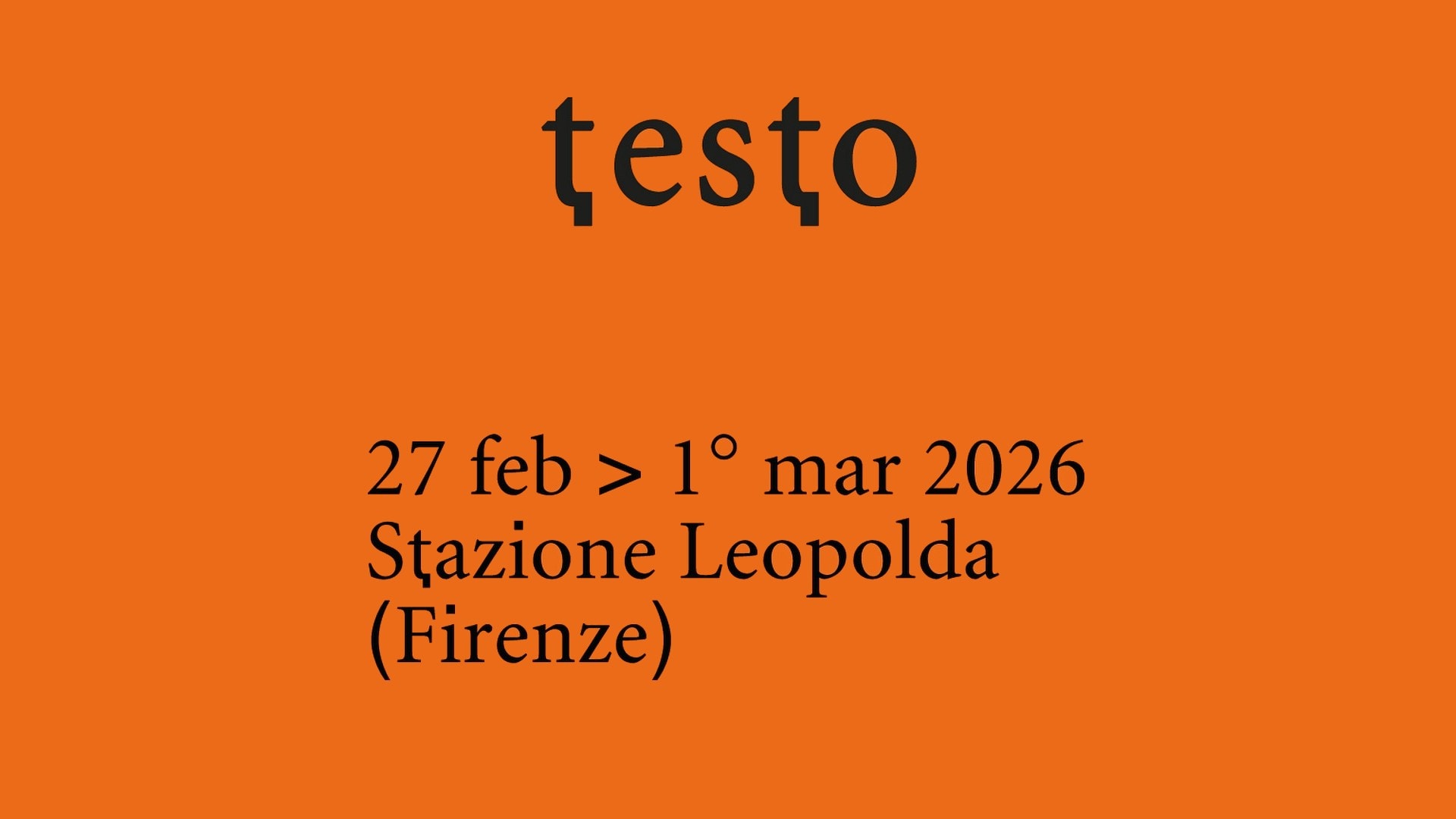 A Firenze la quinta edizione di TESTO